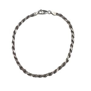 Celebrity Sterling Silver Bracelet Rope Chain 8"